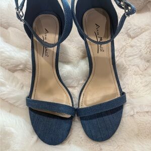 Anne Michelle Denim Blue Heels